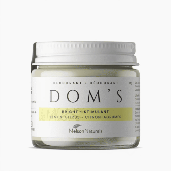 Dom's Bright Lemon Citrus Deodorant- Nelson Naturals