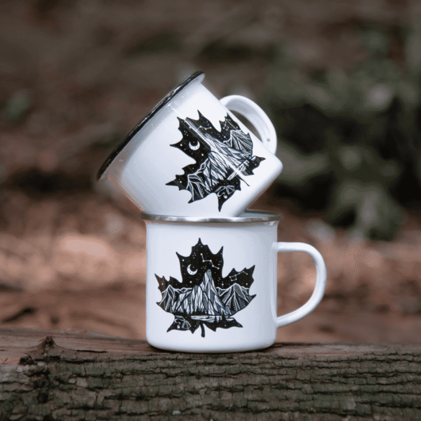 Maple Leaf, Camping Mug - Mountain Mornings