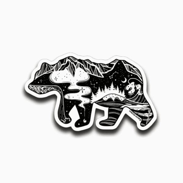 Black Bear Sticker - Mountain Mornings