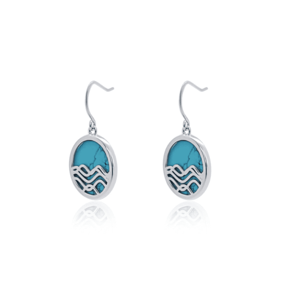 Turquoise - Little High Tide Circle Earrings