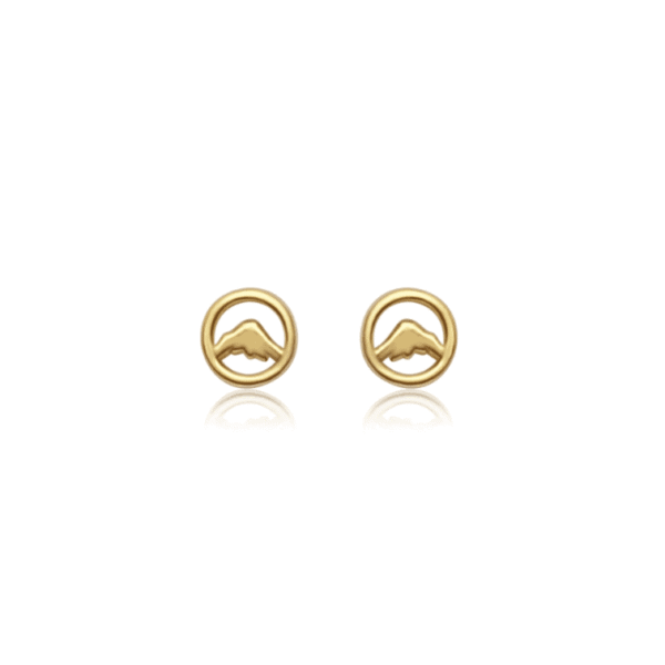 Beaumont Coast Mountain Stud Earrings Gold- Joie Designs