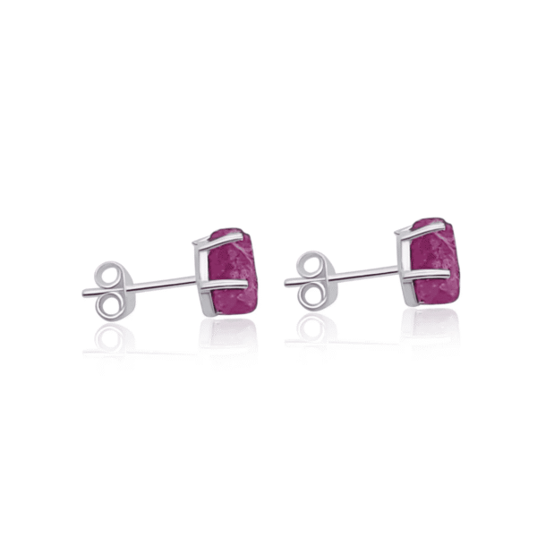 Ruby Silver Stud Earrings- Joie Designs