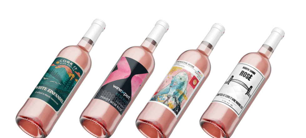 Rose wines at Cork It Wine Making in North Vancouver