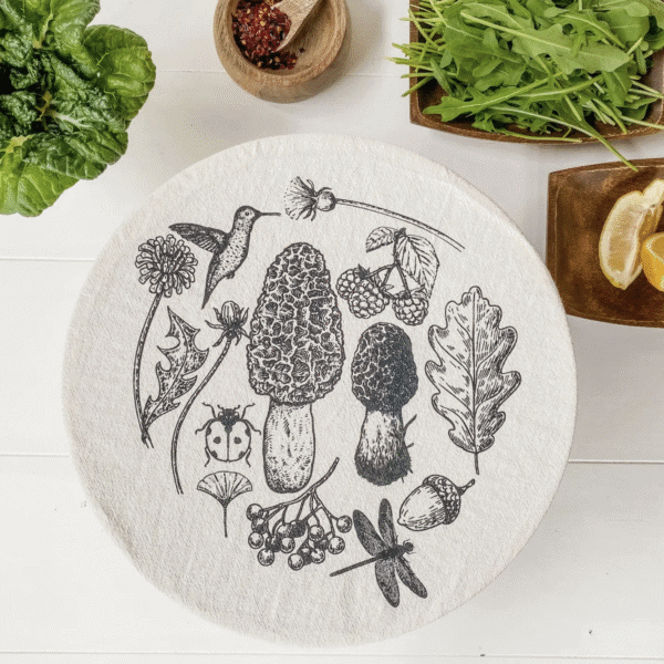 Reusable Fabric Bowl Cover – Organic Cotton 10” | Eco Kitchen Essential