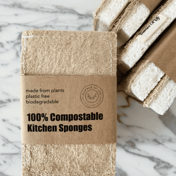 Compostable Kitchen Sponges | Plastic-Free Eco Cleaning