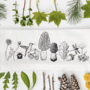 Hand Printed Organic Cotton Tea Towel