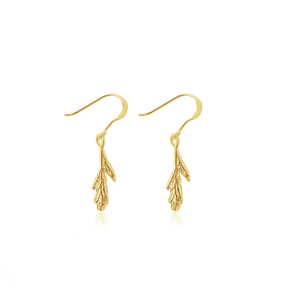 Little Cedar Leaf Earrings
