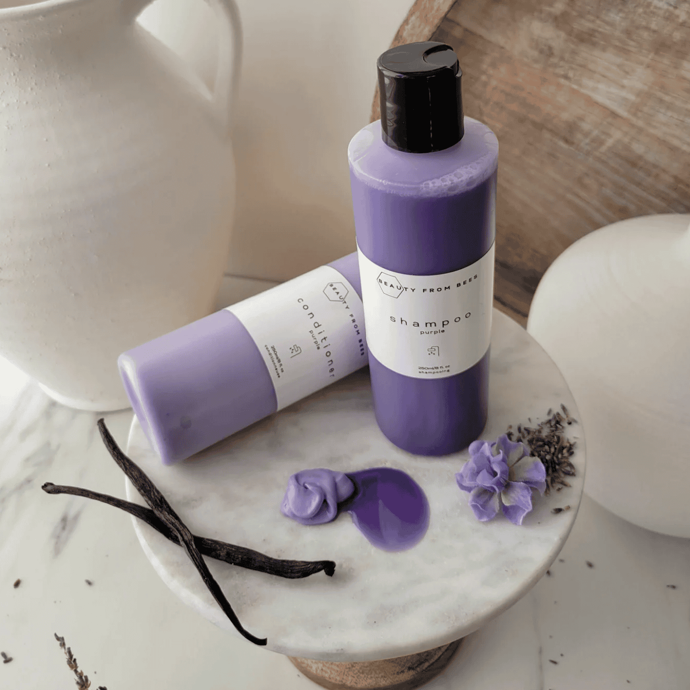 Beauty From Bees Calm Purple Shampoo for Blonde and Silver Hair