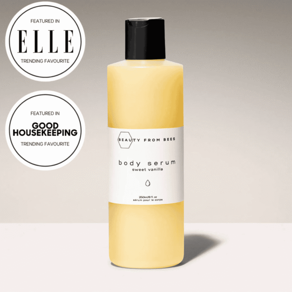 Beauty From Bees Grapefruit and Peppermint Body Serum Bottle