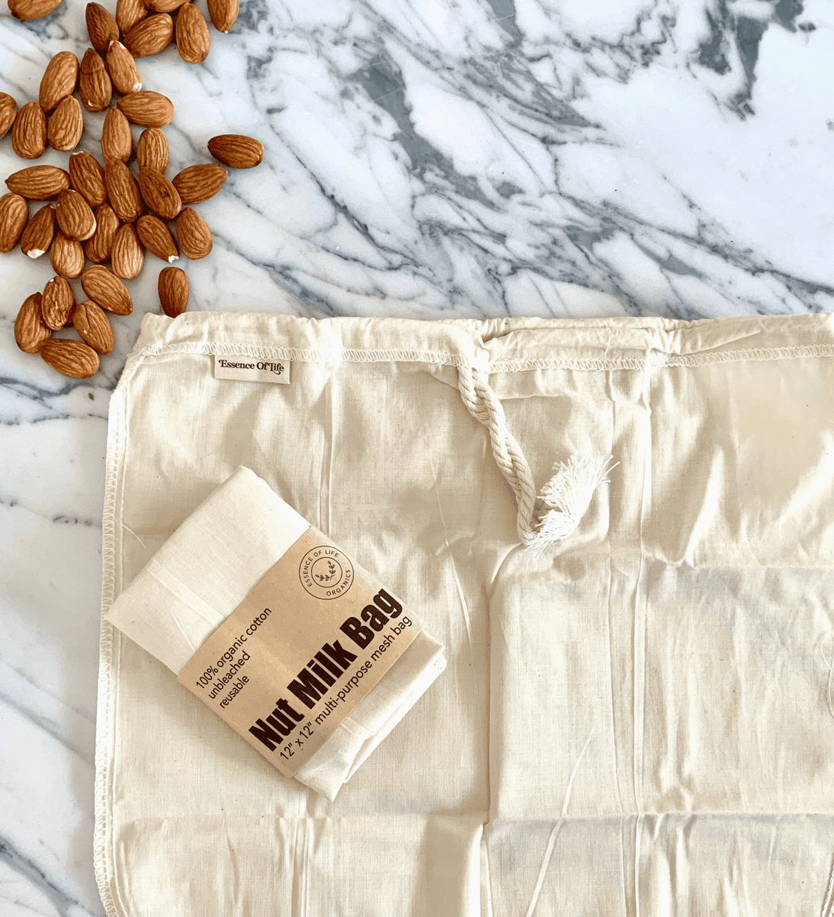100% Organic Cotton Nut Milk Bag