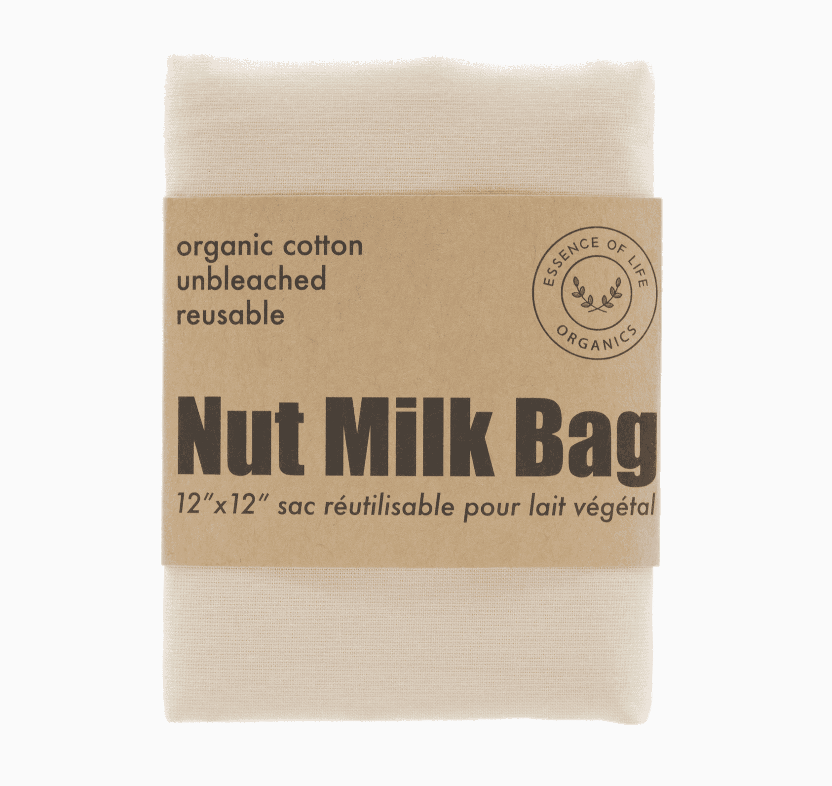 100% Organic Cotton Nut Milk Bag