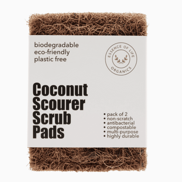 Coconut Scourer Scrub Pads — 100% Plant-Based & Compostable (Pack of 2)