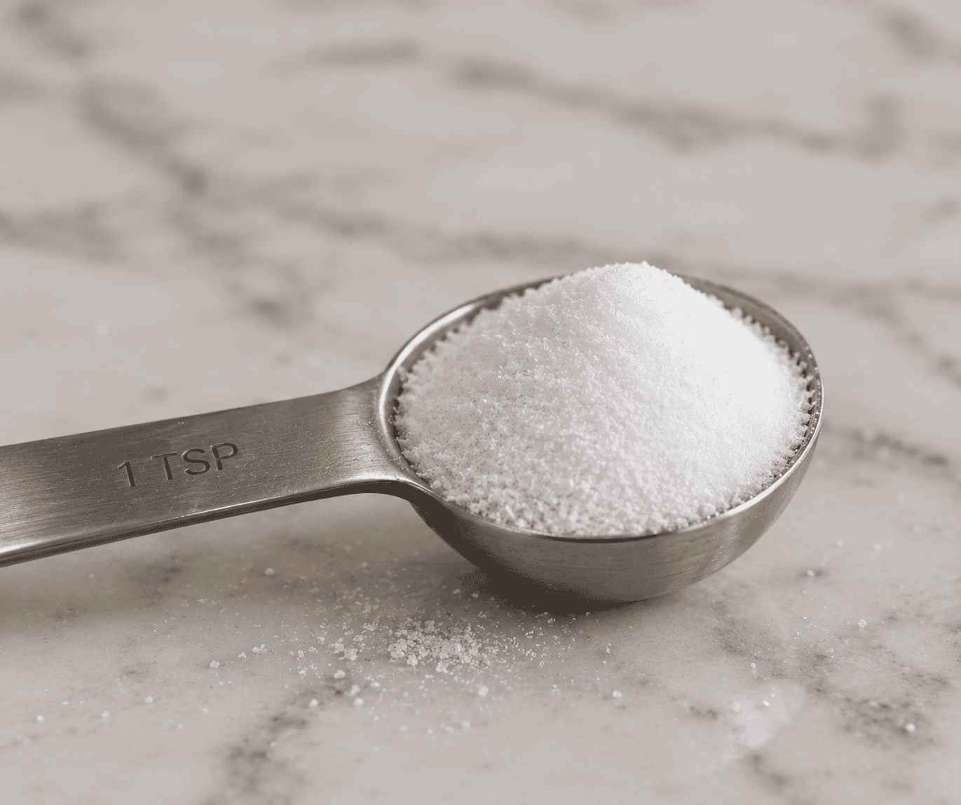 A quarter teaspoon of sulphite measured to protect wine during long-term aging