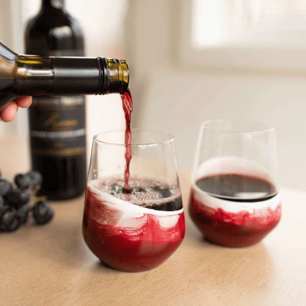 Resin Accented Wine Glasses Winterberry by Lynn & Liana Designs