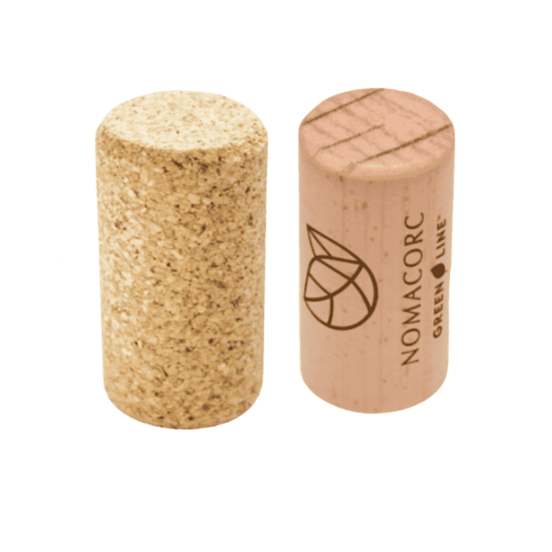 Agglomerated and synthetic corks used to seal homemade wine for aging